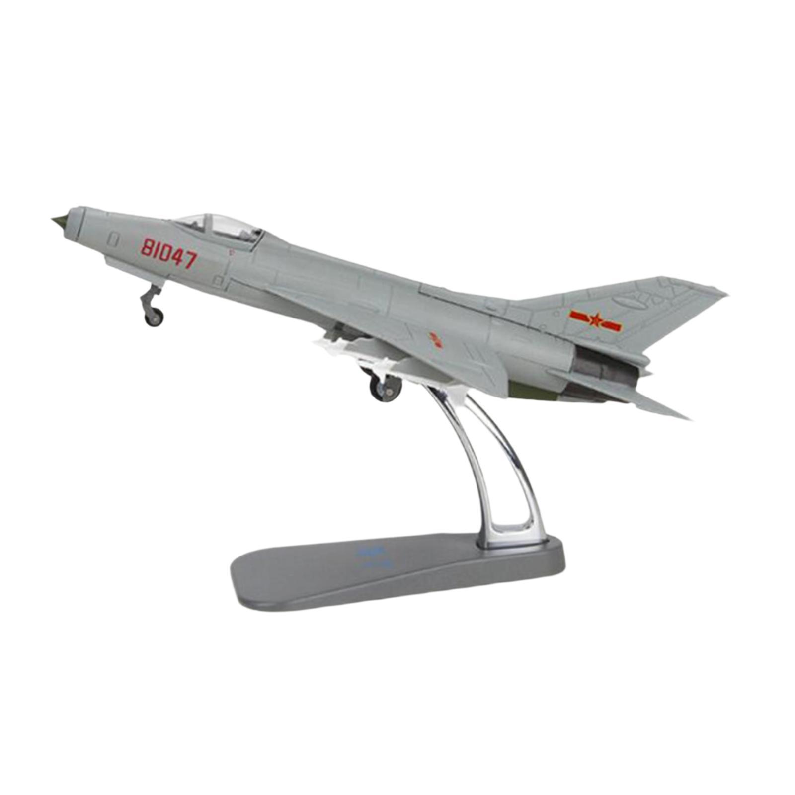 Magideal - Modelo Fundido A Presión J7 Fighter A Escala 1/12, Decoración De Mesa, Adorno De Avión De Recuerdo, Avión Para Sala De Estar, Oficina, Estantería Para