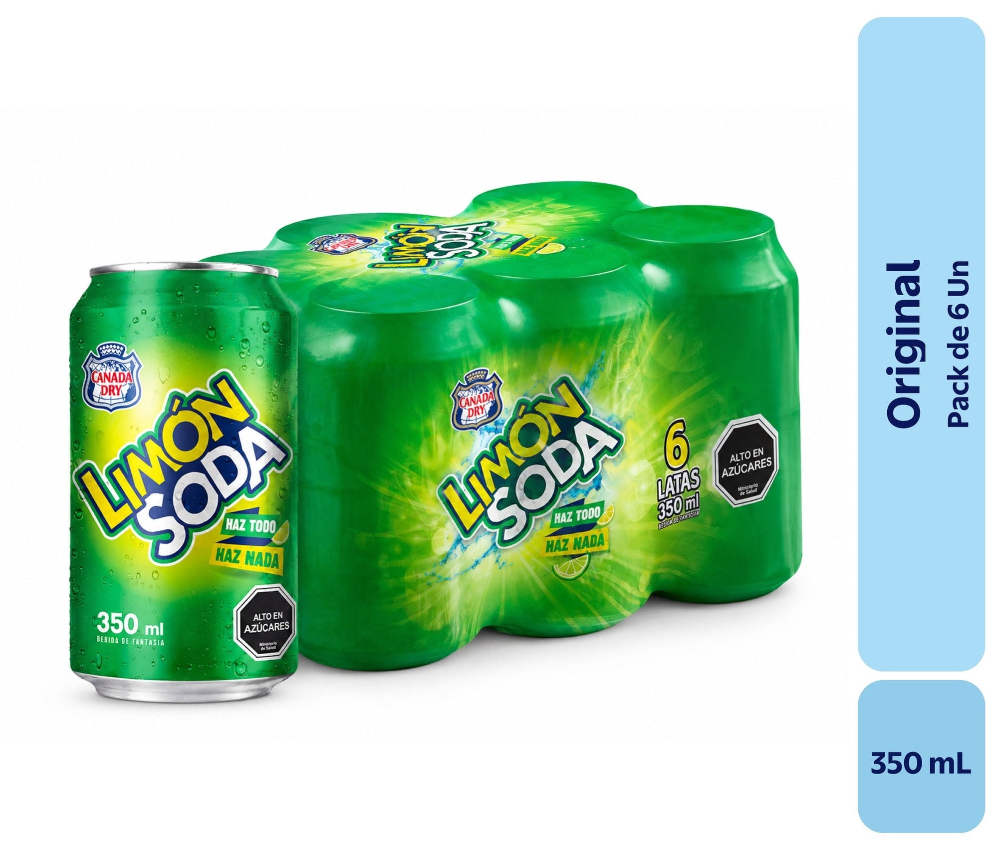 Bebida Original Pack Lata 6 Un Limón Soda