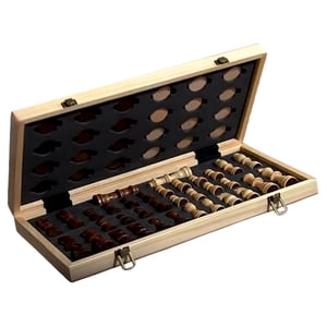 Bothyi - Juego De Ajedrez De Madera, Tablero De Ajedrez Plegable Portátil Para Principiantes, Niños, Niñas Y Adultos