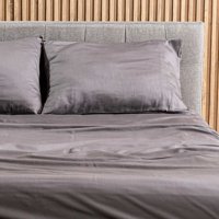 Hebra - Sabanas 200H 2P Saten Gris Oscuro