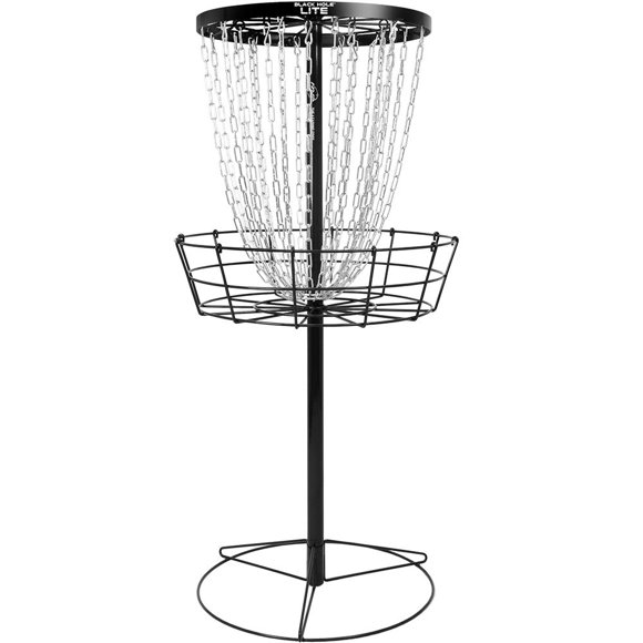 Cesta de Disc Golf MVP Disc Sports Black Hole Lite de 24 Cadenas