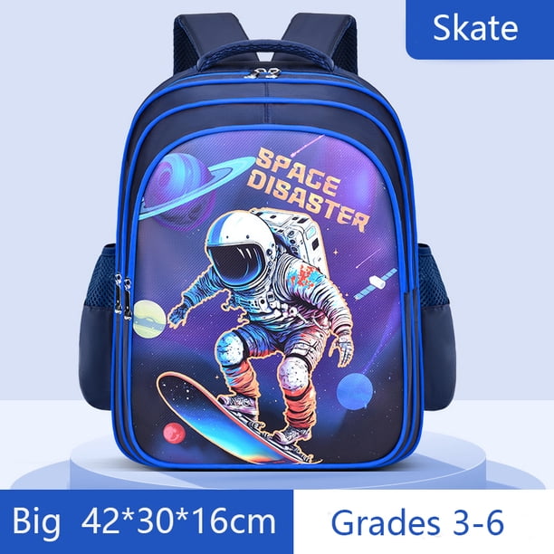Boys Backpack Fashion Football Pattern Kids Bookbag Waterproof Primary Children School Bags Teen Girl Backpack (16 inch)