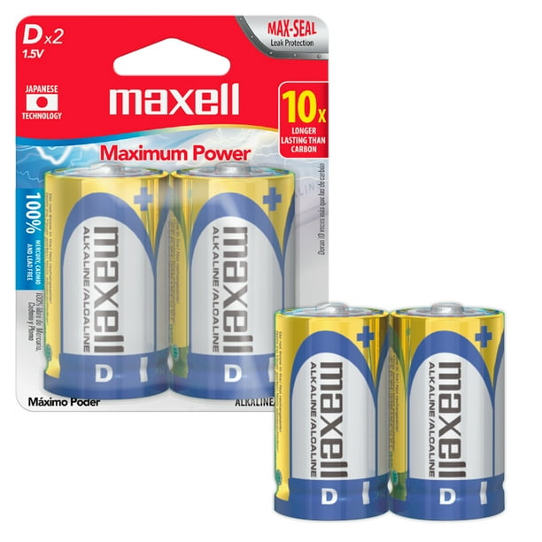 Pack 2 Pilas Alcalinas Maxell Tipo D