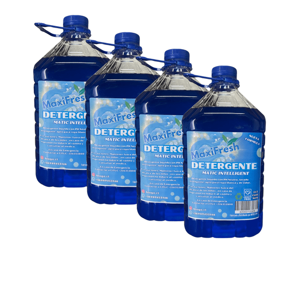 Detergente Liquido Maxifresh Matic 5 Litros ecop 4 Unidades