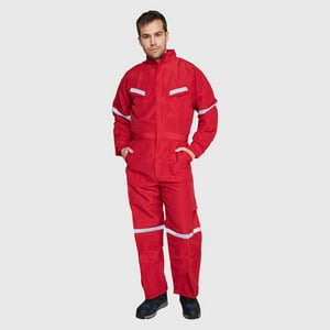 Jayson - Overol Poplin Con Reflectante Rojo L