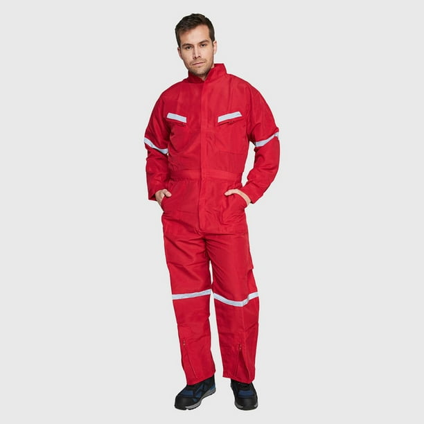 Overol Poplin Con Reflectante rojo M