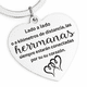 thumbnail image 1 of Llavero Hermanas en Acero Inoxidable Frase Sentimental Emotiva, 1 of 3