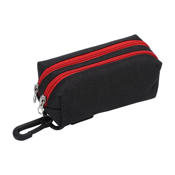 Bolsa Para Excrementos De Perros, Dispensador De Bolsas Para Excrementos De Mascotas Para Correr, Viajes Al Aire Libre, Doble Cremallera Negra