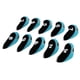 thumbnail image 3 of 10pcs Neopreno Golf Club Cubiertas para la cabeza Wedge Iron Protective Black + Light Blue, 3 of 5
