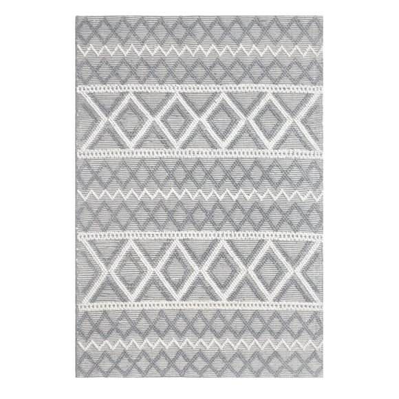 Rug Kas Rugs Chloe 7725, gris y marfil, casual, rectangular, 150 x 210 cm
