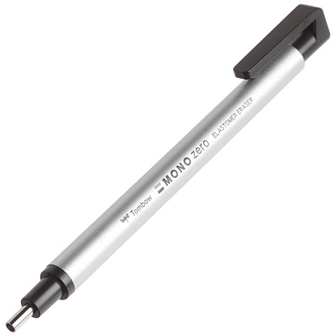 Borrador Tombow Mono Zero, Punta Redonda De Precisión De 2,3 Mm, Recargable