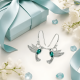 thumbnail image 3 of Aros Colibrí Plata 925 Con Circones Regalo Mujer Con Caja, 3 of 3