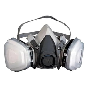 Metalfer - Respirador De Máscara 3M 6200 Con 1 Par De Cartuchos Químicos Para Vapores Orgánicos Tam M