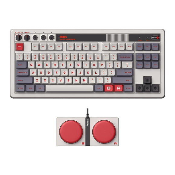 Teclado Retromecánico 8bitdo Bluetooth 2.4G USB-C Edición N