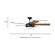 thumbnail image 4 of Ventilador de techo Hampton Bay 132 cm con acabado en bronce envejecido, 4 of 9