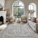 thumbnail image 1 of Alfombra Rugxara gris lavable de pelo bajo 244 × 152 cm, 1 of 9