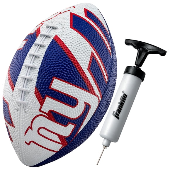 Football Franklin Sports NFL New York Giants Youth Rubber
