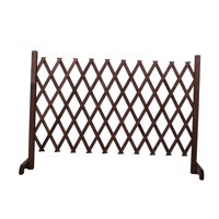 Magideal - Puerta De Puerta De Madera Para Perros Puerta De Jardín De Patio Extensible Para Cachorros Pequeños Perros Medianos Uso En Interiores Al Aire Libre 170Cmx70Cm Marrón