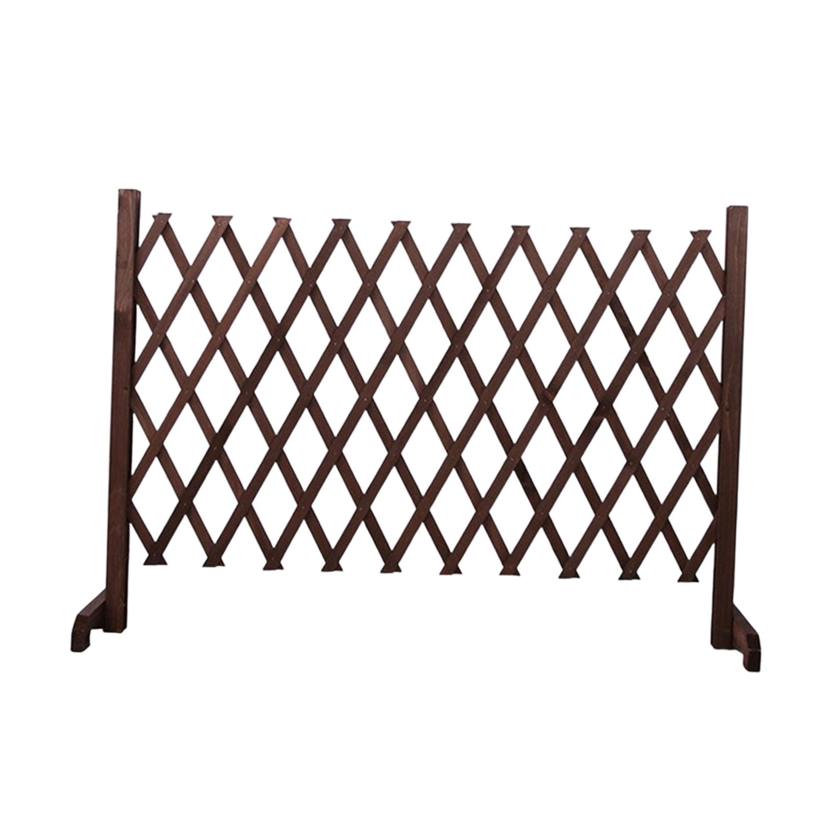 Magideal - Puerta De Puerta De Madera Para Perros Puerta De Jardín De Patio Extensible Para Cachorros Pequeños Perros Medianos Uso En Interiores Al Aire Libre 170Cmx70Cm Marrón