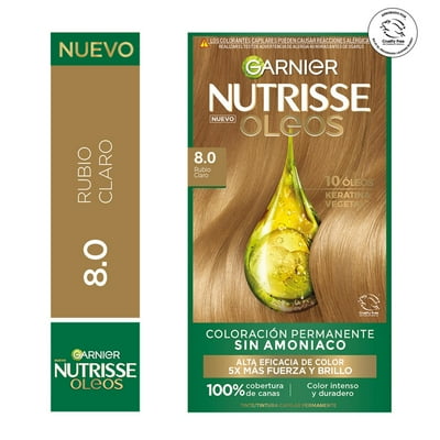 Tintura Cabello Oleos 8.0 Rubio Claro 1 Un Nutrisse
