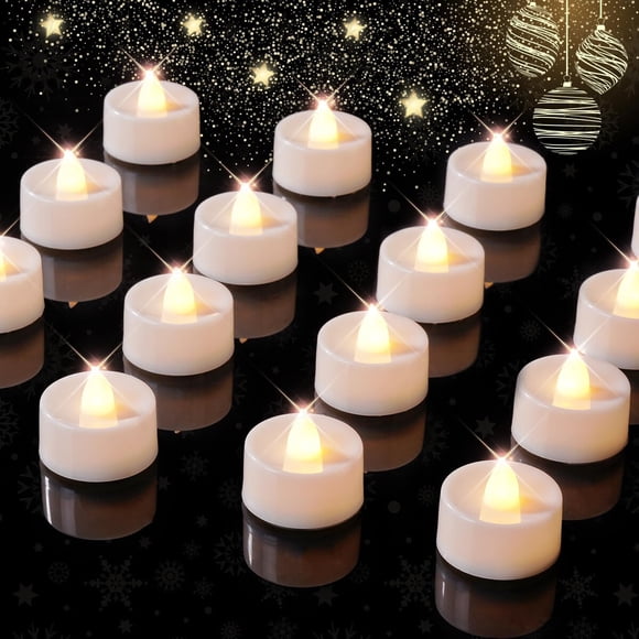 BEICHI 12Pack Timer Tea Lights Candles Battery Operated, 6H