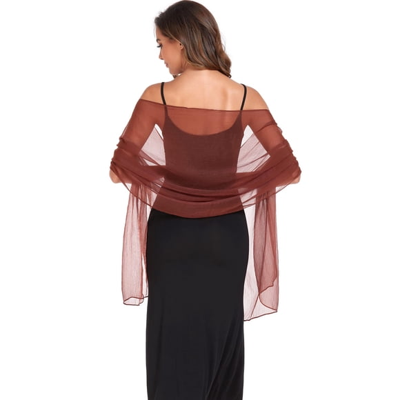 Bufanda SURVODJA 200 cm × 45 cm Marrón – Chal