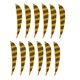 thumbnail image 4 of 12x 3 "Pavo Flecha Flecha Fletches Tiro con arco Arco derecho / izquierdo Alas Amarillo, 4 of 5