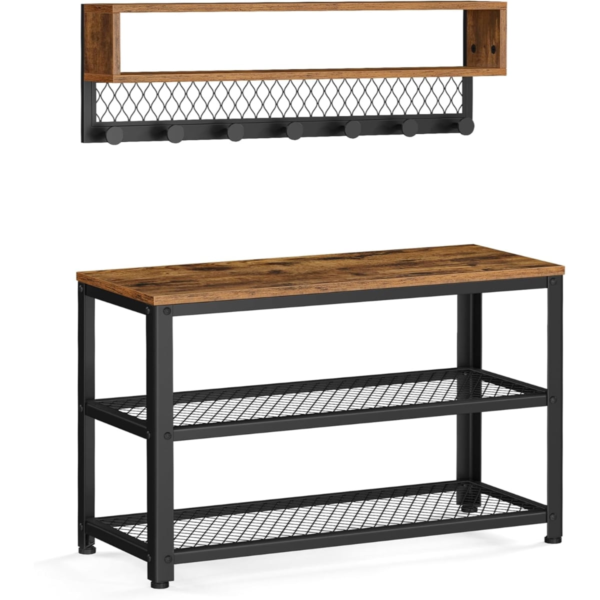 Casa Vinte - Mueble Set Recibidor Perchero Y Zapatero Roonas