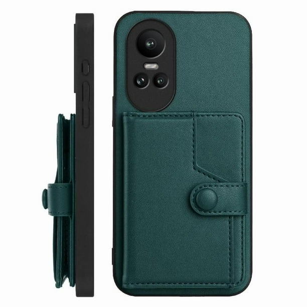 FOXDOCK Funda para OPPO Reno 10 con Bloqueo RFID - Diseño Elegante con Cierre de Botón