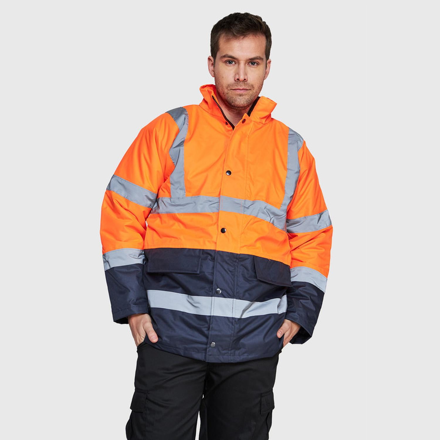 Jayson - Parka Kimono Alta Visibilidad Combinada Naranja S