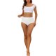 thumbnail image 2 of INSPIRE CHIC Ropa Interior de Mujer Bragas de Regreso a Clases Elásticas de Cintura Alta Sin Forro Transpirables Sin Costuras M Blanco, 2 of 4