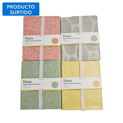 Mantel Redondo Estampado 150X150 Cm Pvc Surtido 1 Un Haus