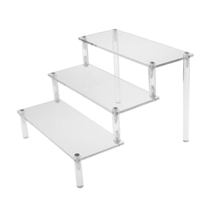 Magideal - Estante De Exhibición De Acrílico Multifunzionale, Organizador De Almacenamiento De Maquillaje De Perfume, Coleccionables De Encimera, Cupcakes, Cos 3 Niveles