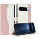 thumbnail image 1 of Funda Tipo Cartera Acolchada para Google Pixel 9 con Bloqueo RFID Ranuras y Correa Rosa, 1 of 5