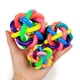 thumbnail image 3 of Dog Rubber Ball With Bell Rainbow Bouncy Woven Toy, Non-Toxic Bite Resistant Rubber Treat Balls, 3 of 4