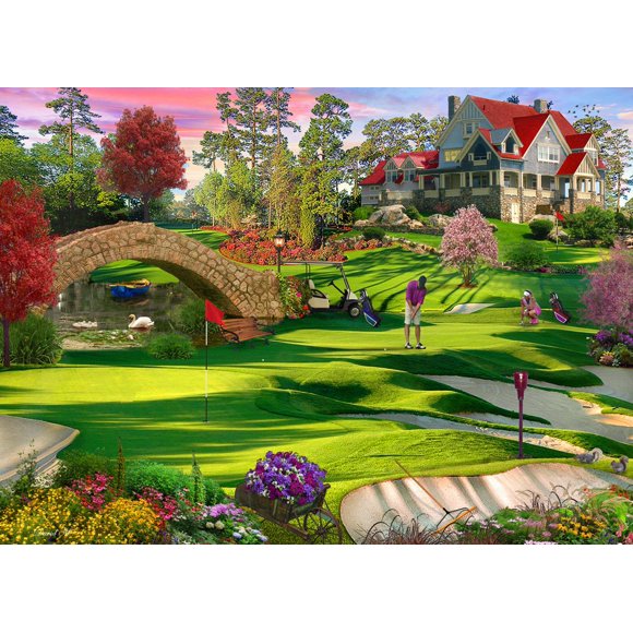 Puzle Vermont Christmas Company Golfer's Paradise de 1000 piezas
