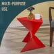 thumbnail image 4 of Mesa auxiliar LeisureMod triangular, 40 cm, apilable, plástico, color rojo, 4 of 9