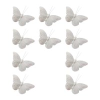 Bothyi - 10X 3D Decoraciones De Mariposas Calcomanías De Pared De Plumas Para Dormitorio Hogar Restaurante 9Cm