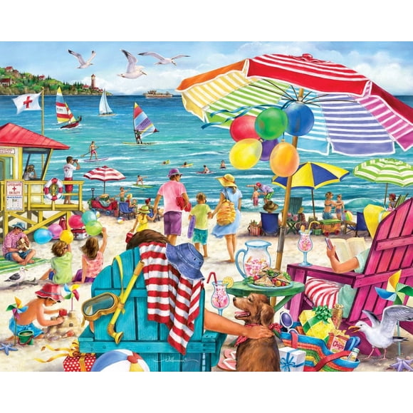 Rompecabezas Vermont Christmas Company Day at The Beach, 1000 piezas
