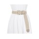 thumbnail image 4 of INSPIRE CHIC Cinturón Ancho Trenzado de Talla Grande para Mujer Estilo Paja con Hebilla de Metal para Vestidos Beige 129cm, 4 of 4