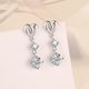 thumbnail image 3 of Aretes Colgantes de Moissanita de 1-2 Cttw para Mujer Color D Claridad VVS1 Aretes de Diamante de Plata Esterlina 925 Moissanite Dangle Earrings con Certificado, 3 of 8