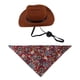 thumbnail image 3 of Sombrero De Vaquero Para Mascotas Universal Funny Western Caps Bandana Para Cumpleaños Vacaciones Vino Tinto M, 3 of 6