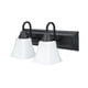 thumbnail image 4 of Lámpara de tocador Luminance Lexington de 2 luces, negro y blanco, 4 of 8
