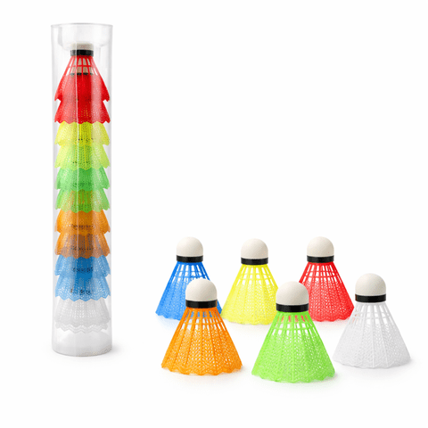 Linea Sport - Set 12 Plumas De Badminton Plumilla Volantes Plumilla Nylon