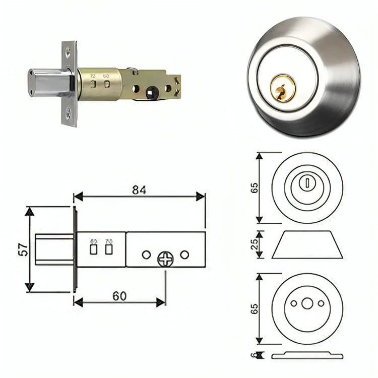 Genérico - Cerradura Chapa De Seguridad Para Puertas