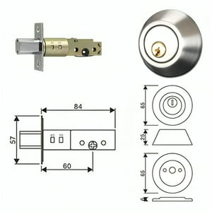 Genérico - Cerradura Chapa De Seguridad Para Puertas