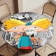 thumbnail image 5 of ¡Oye, Arnold!-theme Fitted Round Tablecloths Elastic Edged Table Covers Waterproof Table Cloth for Kitchen Holiday Party Tables Decor 150cm, 5 of 6