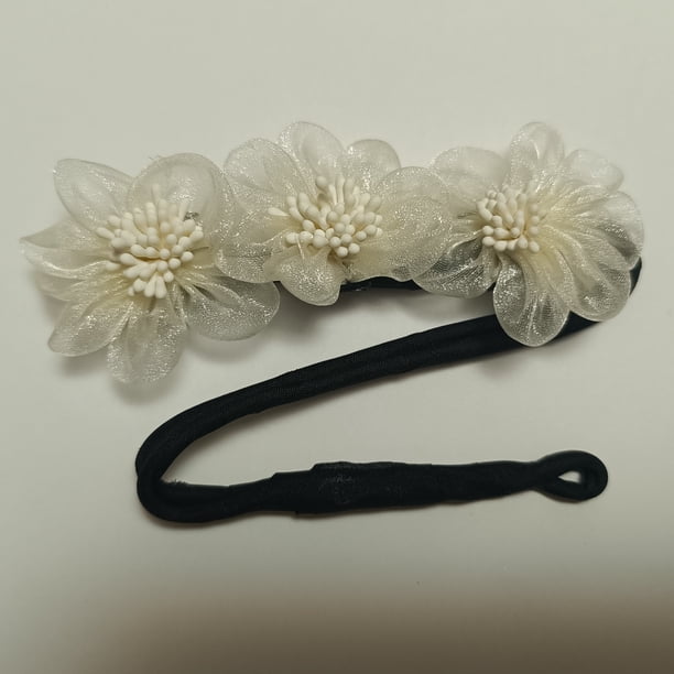 Stunning Flower Floral Hair Ties for Baby Girls - Easy to Use Headdress Curler and Lazy Head Accessory