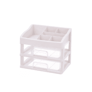 Genérico - Organizador De Cosméticos Con 2 Cajones Para Maquillaje, Color Transparente