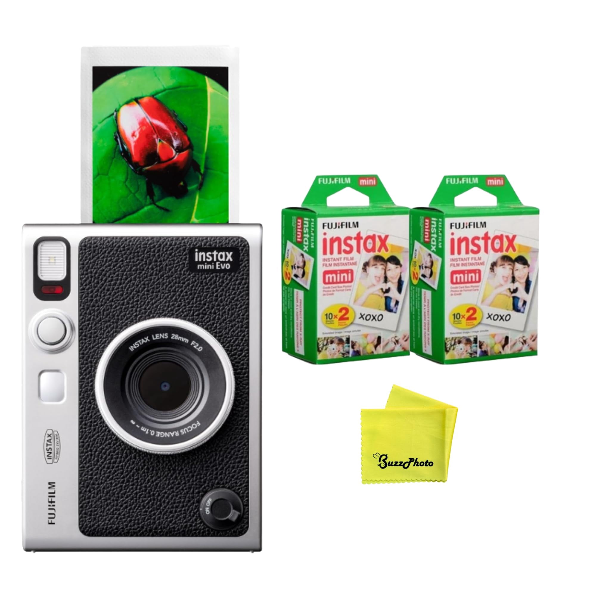 Cámara Híbrida De Película Instantánea Fujifilm Instax Mini Evo (negra)